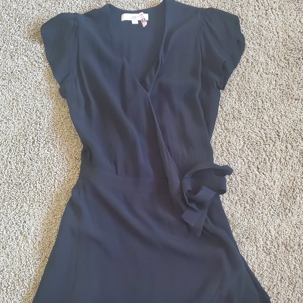 Loft Ruffle Sleeve Tie Waist Romper